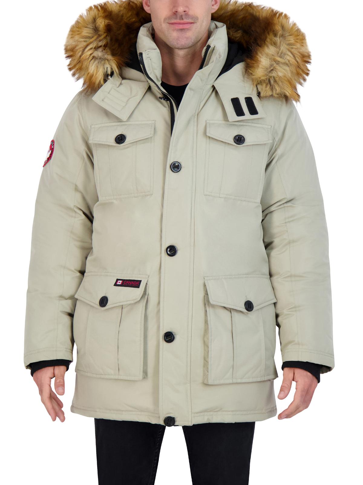 Canada Weather Gear Parka Coat for Men-Insulated Winter Jacket w/ Faux ...