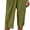 Olive Green, variant on BAKREP Womens Wide Leg Capri Pants Elastic Waist Casual Loose Lounge Trousers Summer Flowy Beach Vacation Clothes