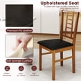 thumbnail image 2 of Giantex Wooden Dining Chairs Set of 2, Armless Kitchen Chairs w/Hollowed Backrest, Walnut, 2 of 6