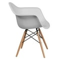 thumbnail image 3 of Alonza Series Green Plastic Chair with Wooden Legs, 3 of 9