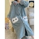 thumbnail image 5 of Thickened coral velvet nightgown for women autumn and winter plus velvet pajamas long bathrobe home wear nightgown, 5 of 5