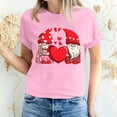 thumbnail image 2 of ICHUANYI Women's Shirts Valentine's Day Love Print T-shirt Short Sleeve Crew Neck Tops Cloth New Trending, 2 of 5