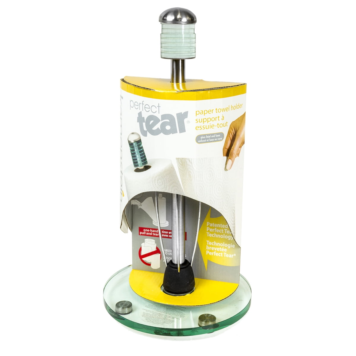 Kamenstein Perfect Tear Paper Towel Holder, Glass &