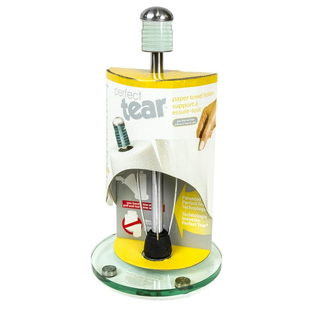 Kamenstein Perfect Tear Paper Towel Holder, Glass &