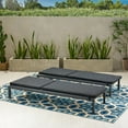 thumbnail image 4 of Cherie Outdoor Dark Gray Aluminum Chaise Lounge with Cushion (Set of 2), 4 of 8