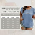 thumbnail image 2 of LANREMON Womens Tops Plus Size Short Sleeve Tops Summer Loose Basic Scoop Neck Top for Women for Ladies Women Top Blue Round Neck XL, 2 of 6