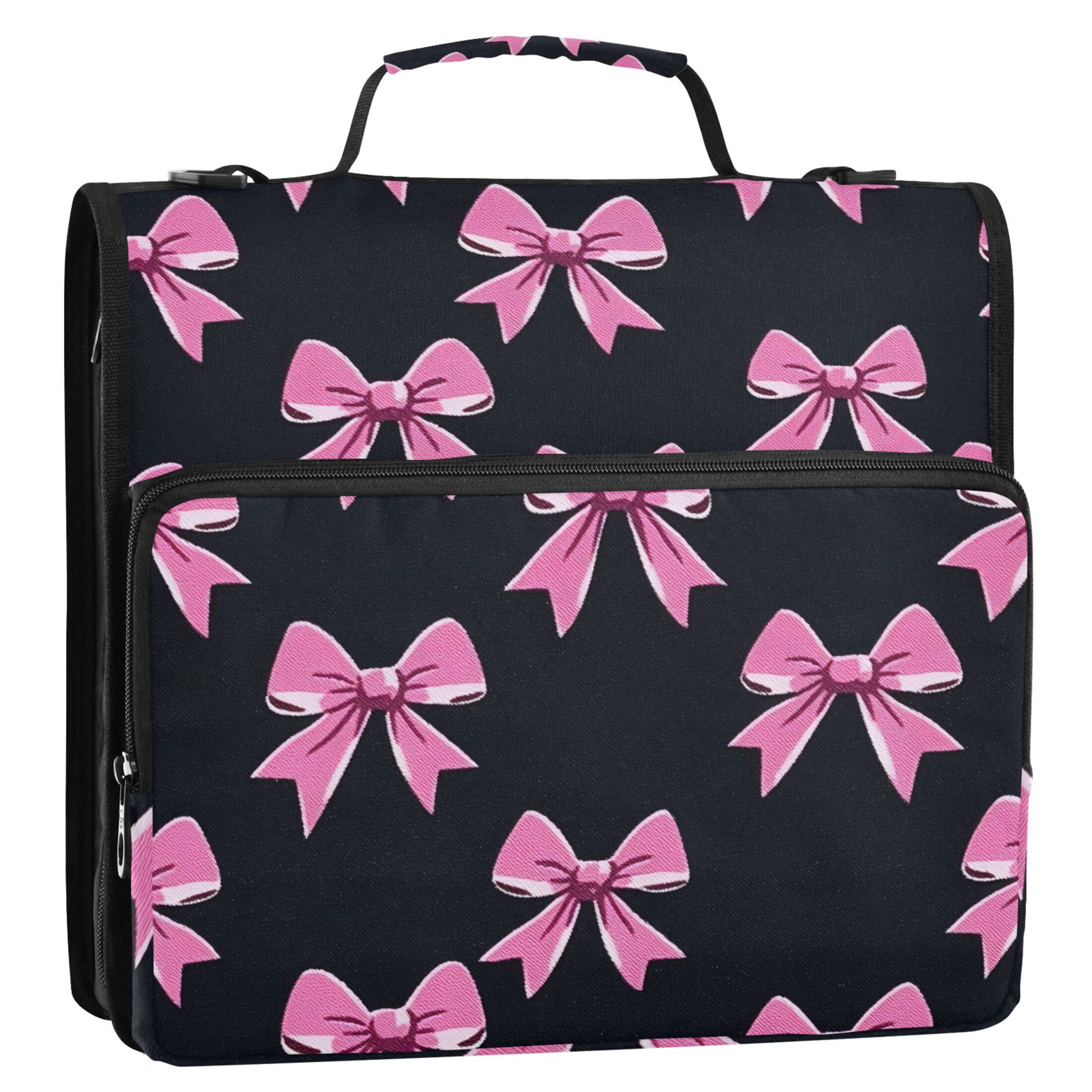 ALAZA Zipper Binder Bow-a1 3 Ring Trapper Keeper File Folder Organizer Bag