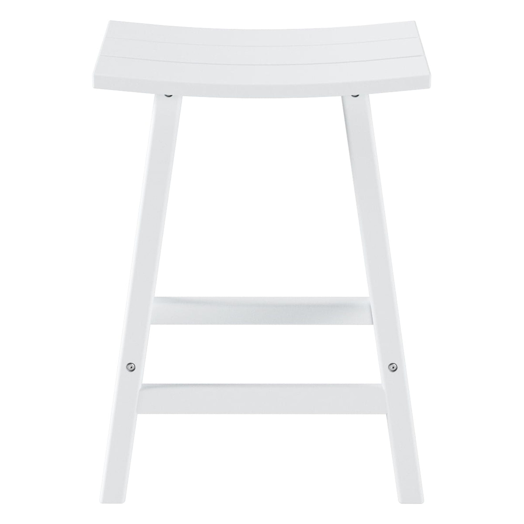 GARDEN 24" Inches Adirondack Plastic Outdoor Bar Stools (Set of 2), White