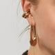 thumbnail image 4 of Piercing falso único de Metal para mujer, Clips de oreja asimétricos, Clip de oreja redondo para cartílago, joyería de moda, regalo de Navidad, 4 of 4