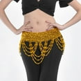 thumbnail image 2 of Segolike Waist Chain with Triangular Tassels for Belly Dance Dance Accessories - Gold, as described, 2 of 8