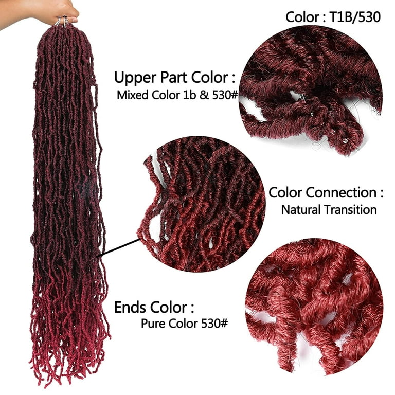 Extra Long 36 Faux Locs Crochet Hair Extension Pre-Looped Goddess