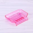 thumbnail image 6 of OUNONA Pink Plastic Soap Storage Box with Two Suckers for Bathroom Use Aerial Design Helps Drain Water, 6 of 8