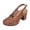 Brown, variant on Women Sandals Cutout Closed Toe Block Heel Sandals, Adjustable Buckle Slingback Mules, Vintage Platform Mid Heel Casual Dress Shoes