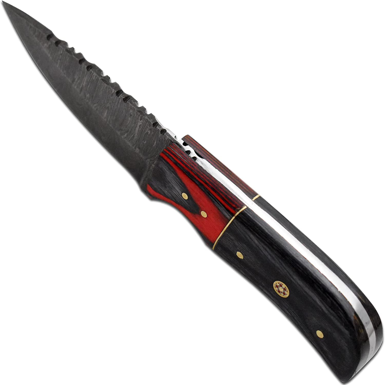 Old Ram Handmade 9-inches Damascus Steel Fixed Blade Skinner Knife with Sheath