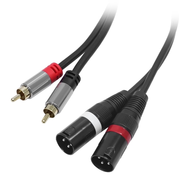 Cyberguys! Cable de Audio RCA a XLR 1,8 m Blindado