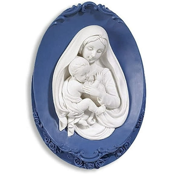 Madonna and Child 6 Inch Resin Wall Plaque