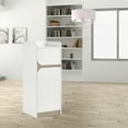 thumbnail image 2 of BarberPub 15.9" x 15.3" x 40" Storage Cabinet with Drawer, Doors, Adjustable Shelves, Free Standing, 2 of 8