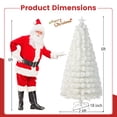 thumbnail image 3 of Gymax 6 FT Pre-Lit Fiber Optic Christmas Tree White Snow-Flocked Artificial Christmas Tree, 3 of 10