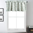 thumbnail image 3 of VOGOL Leaves Pattern Valances, Rod Pocket Light Filtering Curtain for Kitchen, Blue, One Panel, 52x18inch, 3 of 6