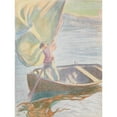 thumbnail image 3 of Magnus Enckell 15x18 Black Modern Framed Museum Art Print Titled - Boy and Sail (1908), 3 of 5