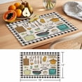 thumbnail image 6 of Vintage Kitchenware Placemats Set&nbsp;of&nbsp;12 Cooking Kitchen Pot Spatula Bowl Spoon Heat Insulation Washable Place Mats, Non-Slip Table Mats for Dining Table Party Kitchen Decor,13x19 Inch, 6 of 9