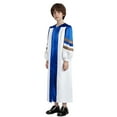thumbnail image 2 of Moggemol Robe de Collation des Grades pour Garçons Robe de Danse à Manches Longues à Blocs de Couleur Robe de Choeur d'Église Bleu Royal 8, 2 of 7