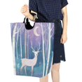 thumbnail image 4 of Yayeee Freestanding Laundry Hamper with Handle Collapsible Large Storage Basket for Clothes, Purple Night Deer, 4 of 7