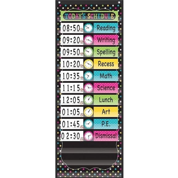 Teacher Created Resources Chalkboard Brights 14 Pocket Daily