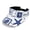Blue Ocean Pattern, variant on HELLHERO Lightweight Sun Visor Cap for Tennis Hiking, Polyester Fabric Open Top Sun Visor Hat, Nautical Seahorse & Starfish Print