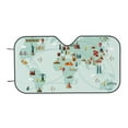 thumbnail image 7 of Picia World Travel Map Curved Windshield Sunshade Accordion Folding Style Auto Shade for Car Truck SUV Van Blocks UV Ray Sun Visor Protector -Small, 7 of 7