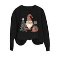 thumbnail image 5 of asdoklhq Christmas Sweatshirt for Women Round Neck Hoodless Christmas Printed Casual Loose Sweatshirt Black M, 5 of 6