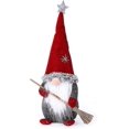 thumbnail image 1 of Divertido Gnomo De Jardín, Papá Noel De Pie Con Escoba, Decoración De Navidad De Gnomo, Figura De Gnomo, Lindo, Dibujos Animados, Elfo Enano, Decoración De Interiores, Fiesta Navideña, 1 of 5
