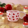 thumbnail image 3 of Heart Coffee Mug - 12 oz Ceramics Mugs with Colorful Hearts, Holiday,Valentineâs Gift for Loved Ones(Pink), 3 of 5