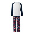 thumbnail image 5 of Michellecmm Family Matching Christmas Pajamas Sets Long Sleeve Patchwork Tops + Elk Print Pants or Long Sleeve Jumpsuit, 5 of 10