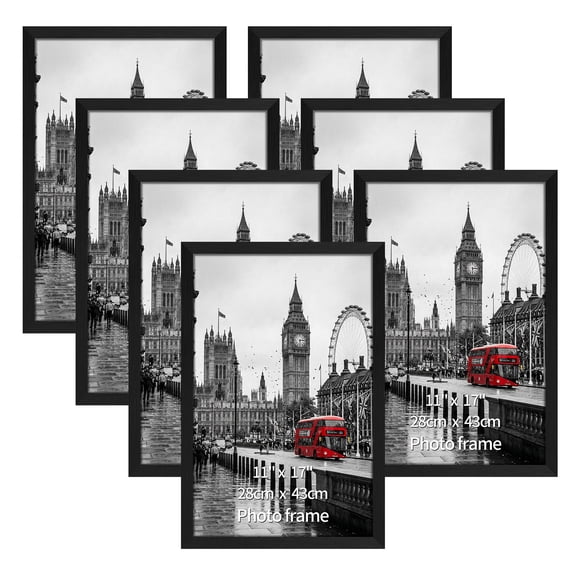 11x17 Poster Frames Set of 7, Black Poster Frame for Gallery Wall Decor