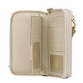 thumbnail image 6 of Julia Buxton Women's Pebble Vegan Leather RFID Ultimate Double Zip Organizer, White Pepper, 6 of 8