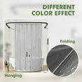 thumbnail image 3 of Barossa Design Lightweight Waterproof Shower Curtain PEVA Liner with 3 Magnets -Clear Black, 72" x 72", 3 of 7