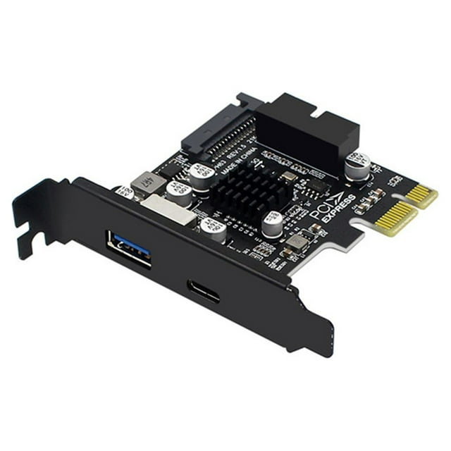 ZLight PCIE to USB3.0 Expansion Card Port Adapting Tool Connection Converter Type-c 15pin Adapter Cards Desktop Accessories Half Hegith Size