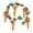 Orange, variant on YAMB Artificial Forsythia Wisteria Garland, 70.87in Multicolor Weather Resistant Floral Vine, Lifelike Hanging Flower for Door Window Railing Home Wedding Party Ambiance Decoration, Orange