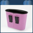 thumbnail image 6 of Unique Bargains Car Trash Can Hanging Car Door Trash Bin Weaving Pattern Pink Purple 1 Pcs, 6 of 6