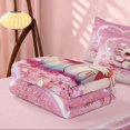 thumbnail image 5 of Homewish Lovely Axotolo Zipper Queen Comforter Set with Fitted Sheet and 2 Pillowcases for Kids Girls, Pink Zipper Bedding Set, 5 of 7