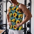 thumbnail image 5 of KLL Blue Batterflies Sunflower Print Men's Muscle Gym Workout Stringer Tank Tops Bodybuilding Fitness T-Shirts Tank Tops Men-Small, 5 of 7