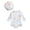 1White20, variant on XAOFW Girl's One-Piece Swimsuits Cartoon Print Long Sleeve Crewneck Swimwear With Matching Swim Cap And Zipper Beach Sports Stylish Versatile Swim Wear
