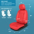 thumbnail image 5 of MotorBox Elite Edition Faux Leather Seat Covers for Cars, Trucks, & SUV - 2 Red Car Seat Covers for Front Seats - Universal Fit Car Accessories Automotive Interior Cover Protector for Most Vehicles, 5 of 8