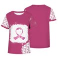 thumbnail image 5 of Blusa de manga corta con estampado de cuello redondo informal para mujer a la moda, Tops de verano Pompotops hkajfhjk457135, 5 of 5