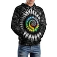 thumbnail image 3 of LAOLIUSN Novelty Tie Dye Style Hoodies for Men Spiral Streak Print Sweatshirt Pullover S-4XL, 3 of 7