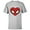 Athletic Heather, variant on Spider-Man Modern Heart Mask Logo - Short Sleeve T-Shirt for Kids - Customized-White