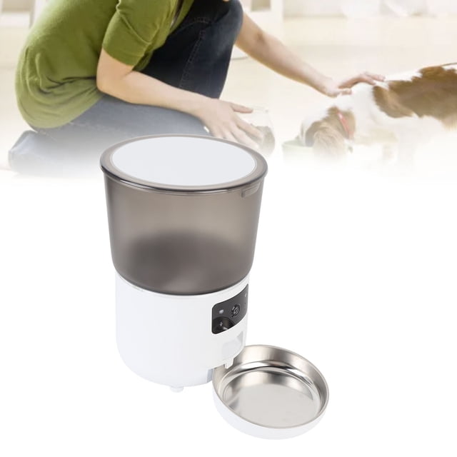 Automatic Cat Feeder, 4L Large Capacity Timed Pets Feeder with APP Portion Control, Detachable Automatic Dry Food Dispenser for Cats Dogs