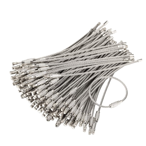 Llavero de Cable de Alambre de Acero Inoxidable 2mm bayite Paquete (100)