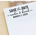 thumbnail image 3 of Printtoo Personalized Red Self Inking Wedding Stamp Custom Save The Date Rubber Stamper -58 x 22 mm, 3 of 6